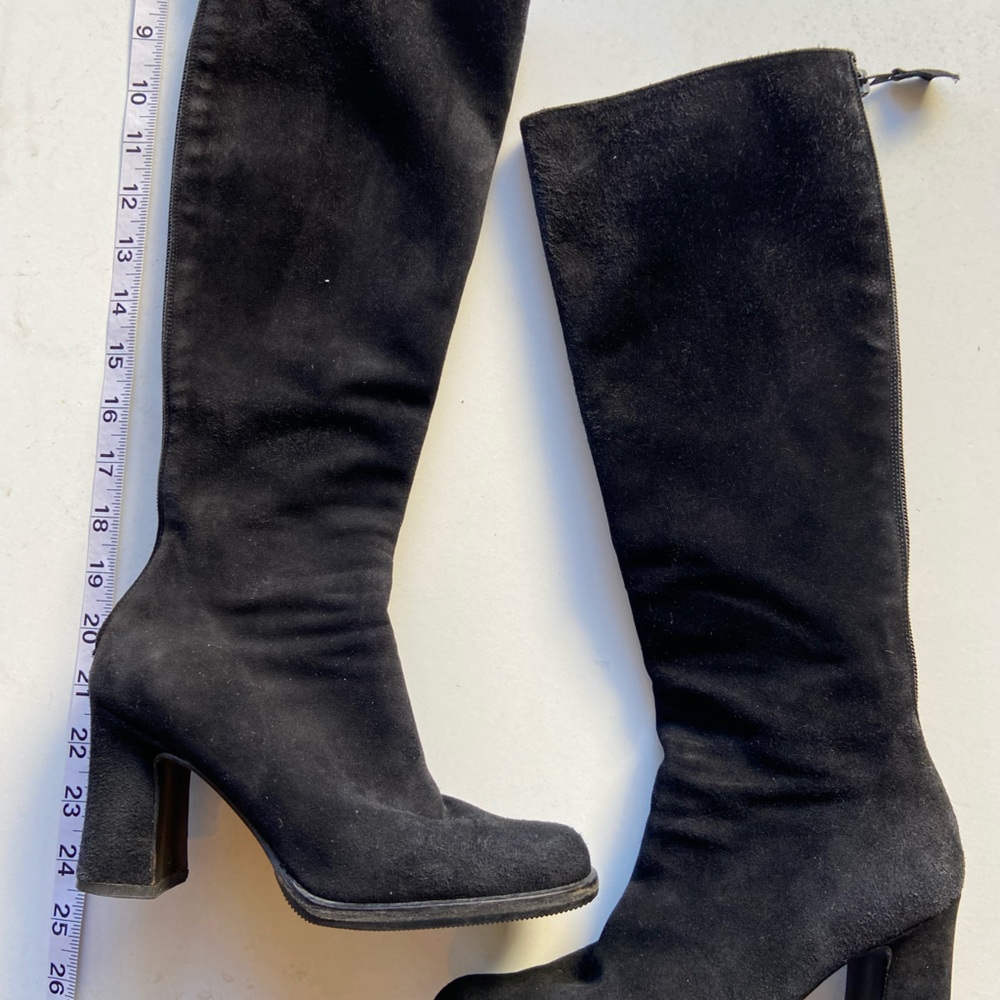 YSL Black  Suede Boots for Women